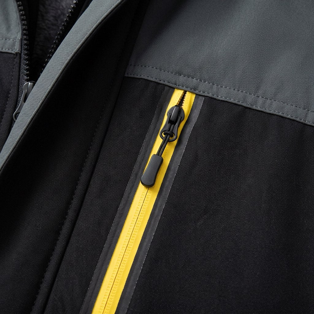 Winterjacke Herren mit Kapuze und Fleecefutter – Outdoorjacke – Detail