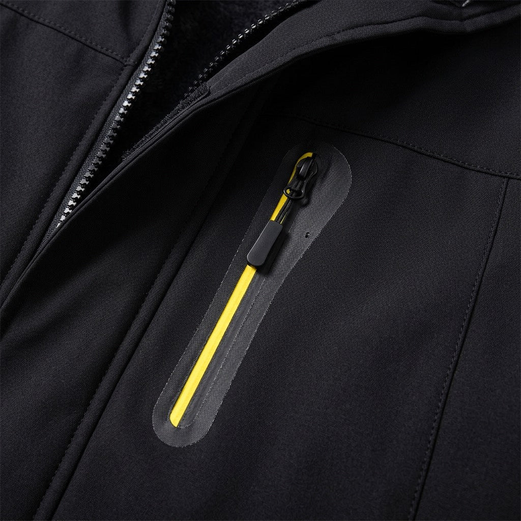 Wasserabweisende Winterjacke mit Fleecefutter für Herren – Detail