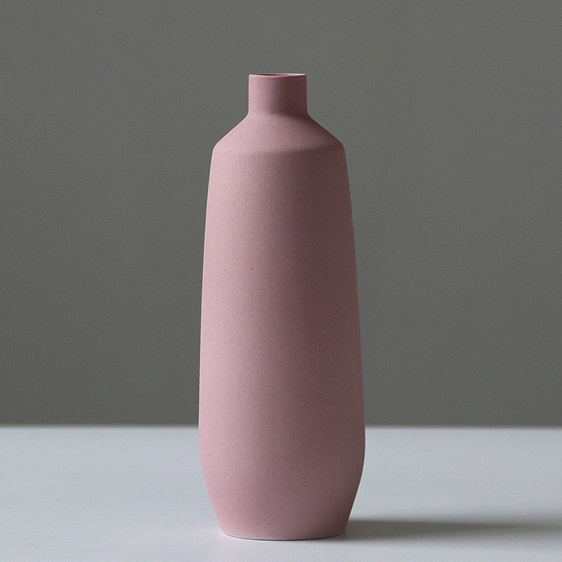 Keramikvase im Nordic-Stil – Rosa