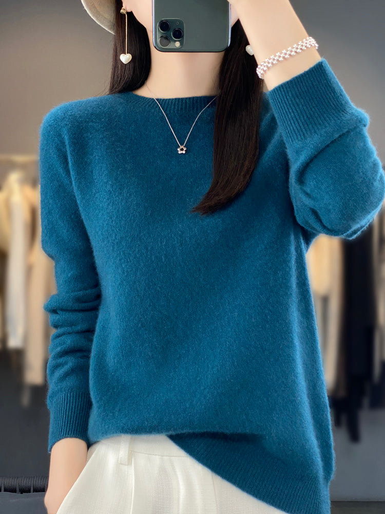 Strickpullover Damen Rundhals – Ansicht 3