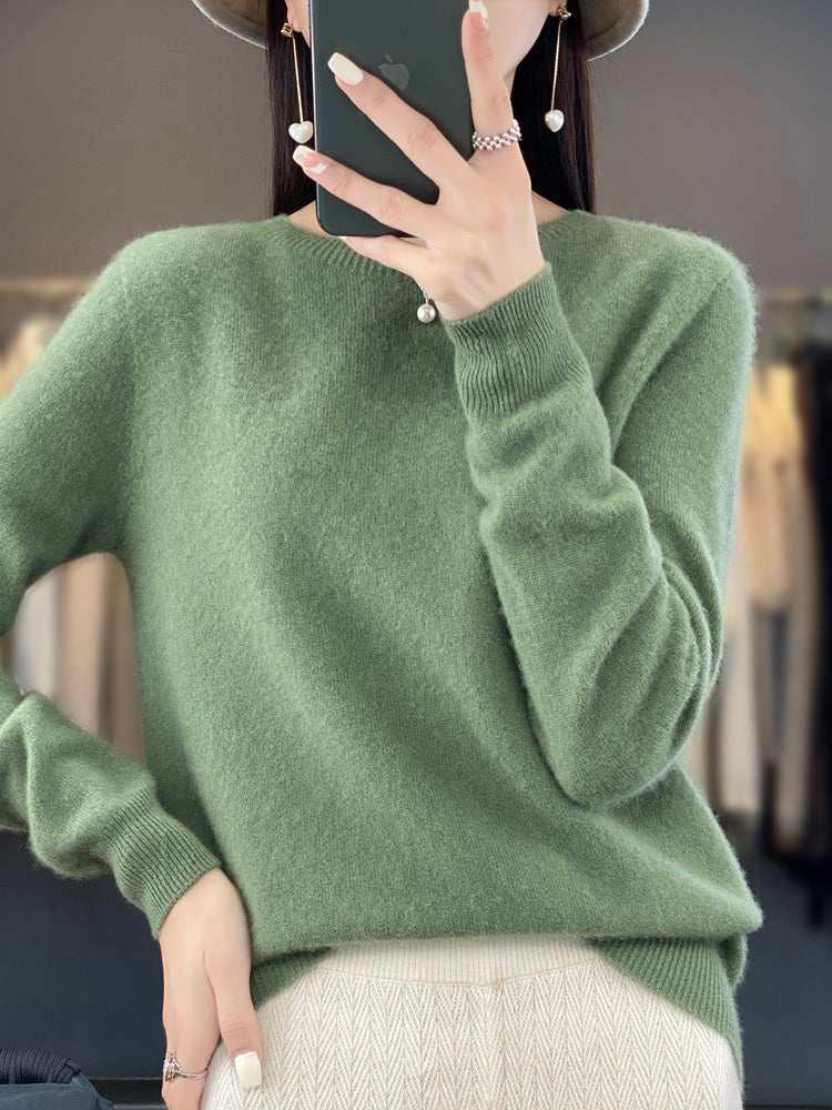 Strickpullover Damen Rundhals – Ansicht 1