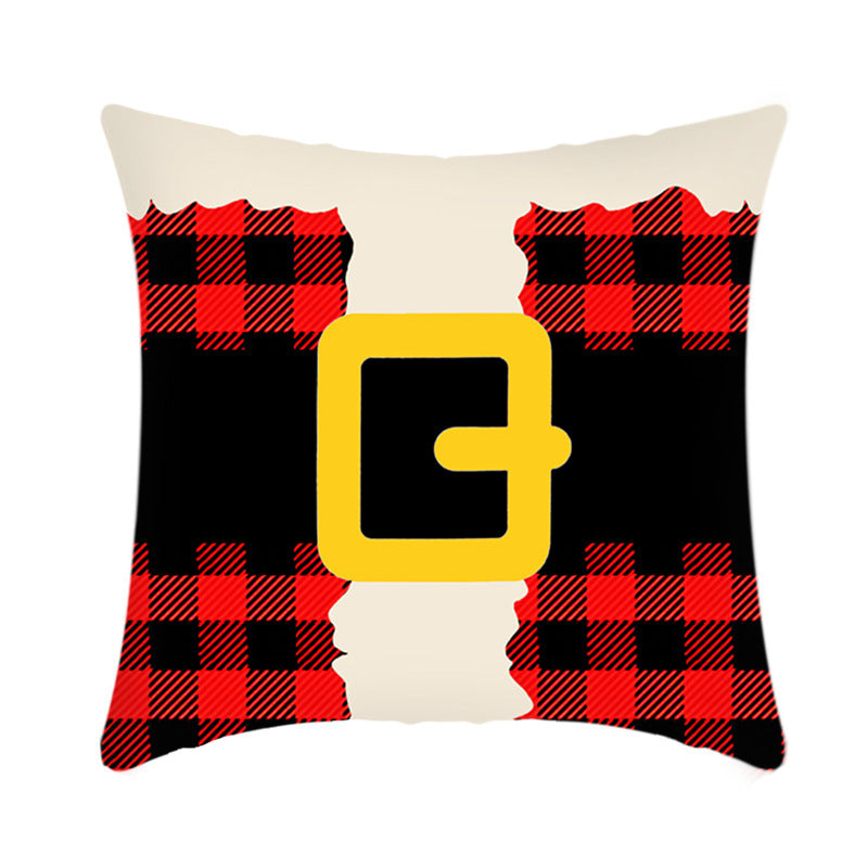 Kissenbezug Weihnachten 45 x 45 cm – Weihnachtsmann-Gürtel