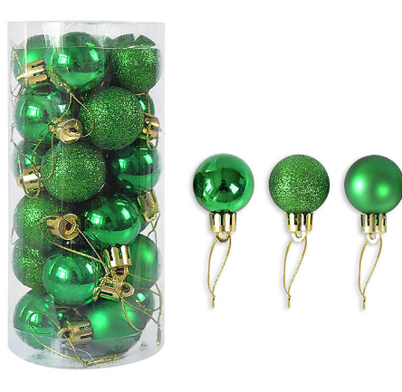 Christbaumkugeln Set 24-teilig – Grün