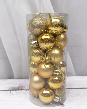 Christbaumkugeln Set 24-teilig – Gold