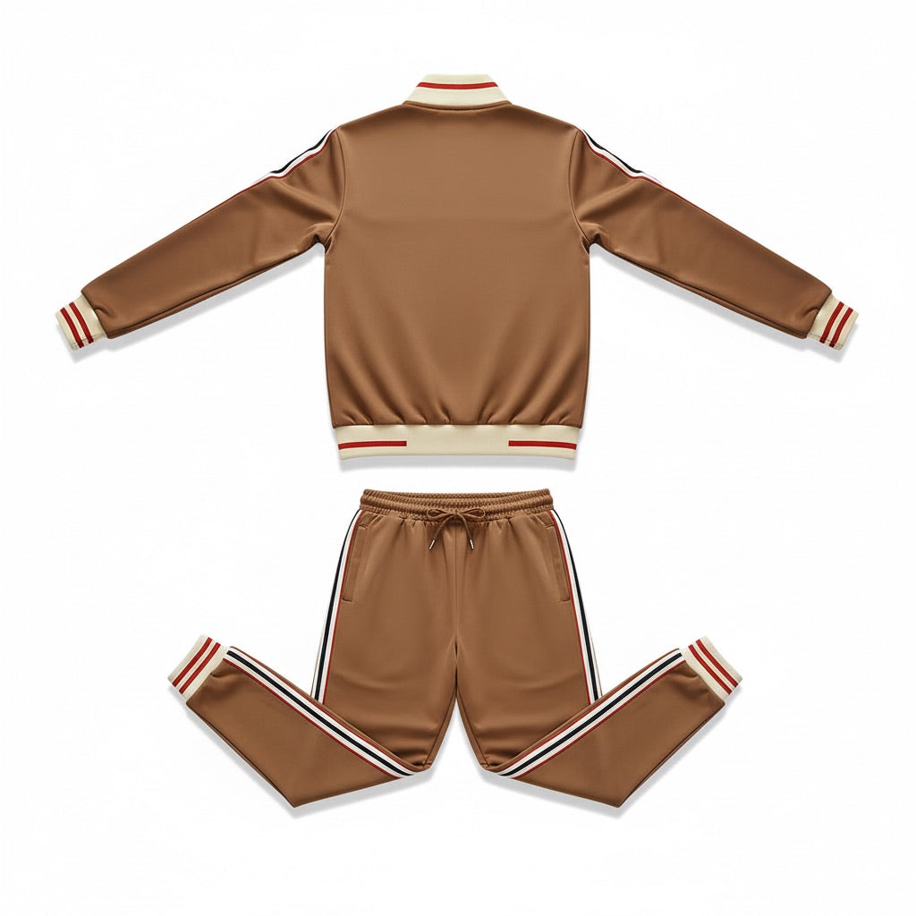 Herren Trainingsanzug Set mit Reißverschluss – Flatlay