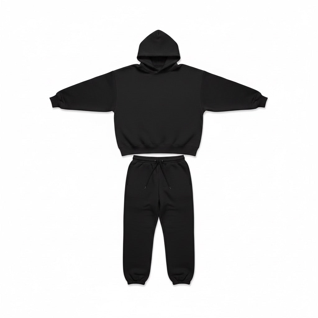 Herren Oversize Jogginganzug | Sportlich – Flatlay