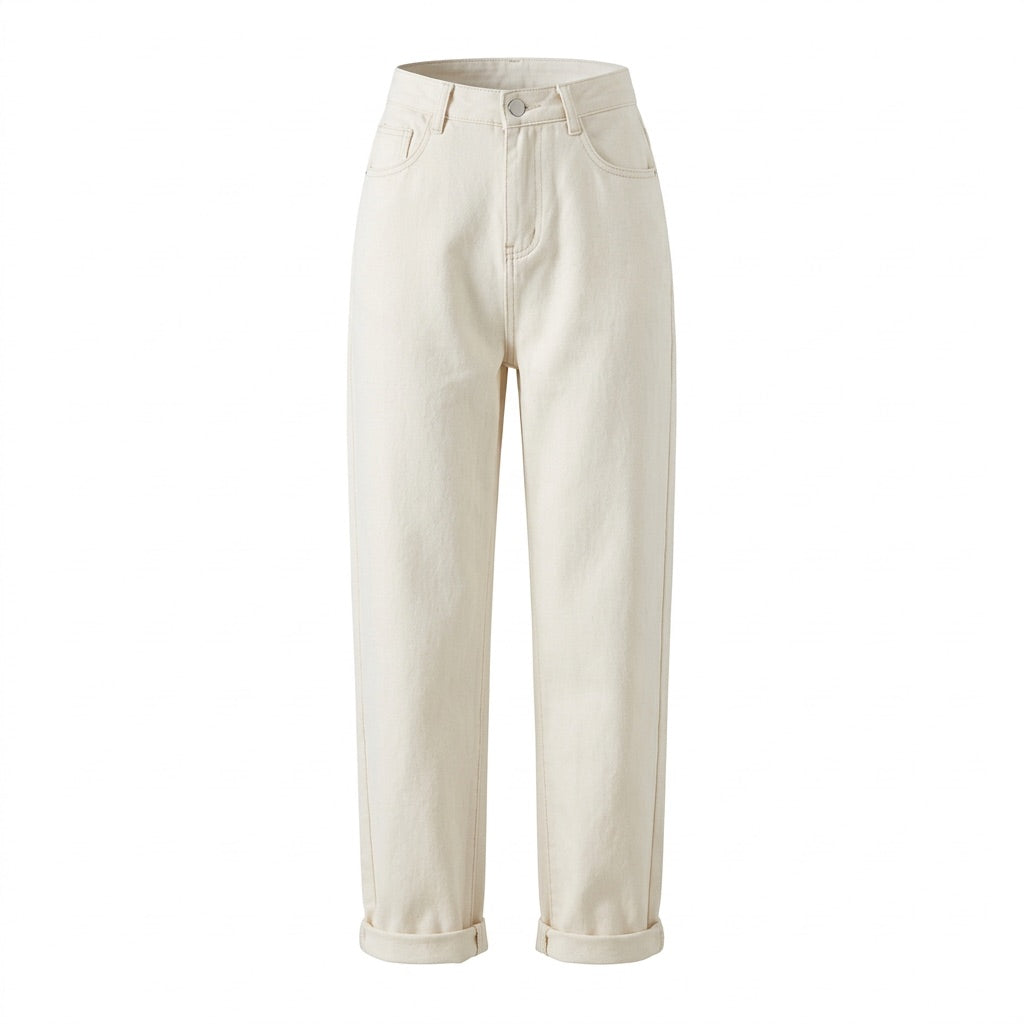 Wide Leg Jeans Damen High Waist – weite Hose mit hohem Bund – Vorderansicht