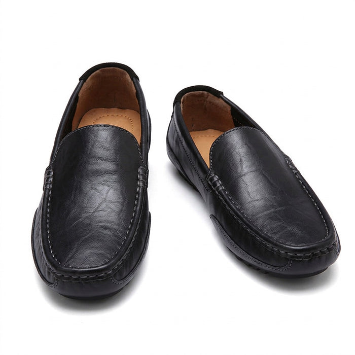 Loafer Herren in Lederoptik – Slipper zum Reinschlüpfen – Vorderansicht