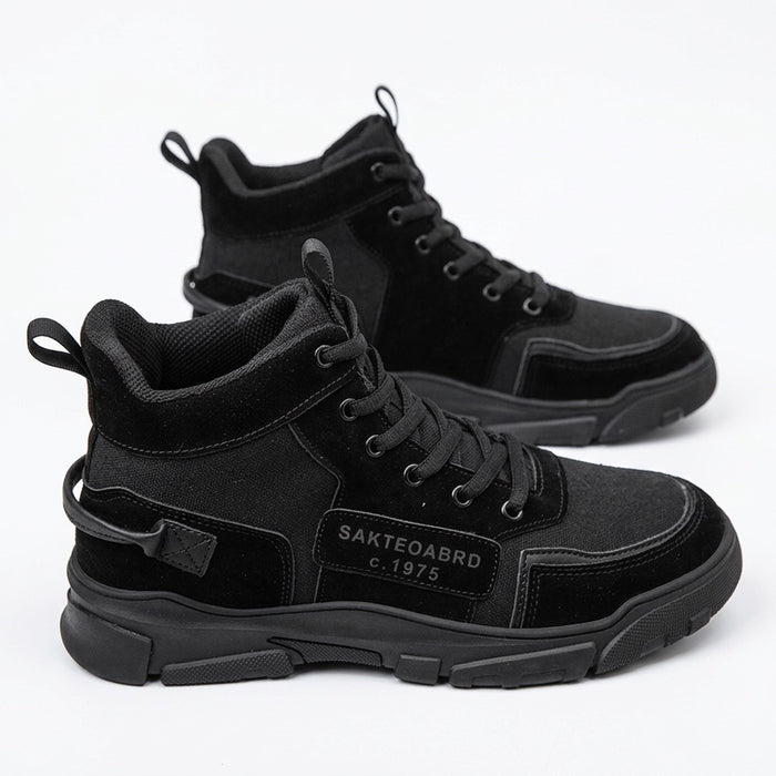 Schnürboots Herren – Plateau Boots im Worker-Stil – Vorderansicht