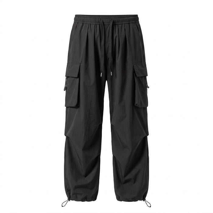 Weite Cargohose Herren – Baggy Cargo Pants mit geradem Bein – Vorderansicht