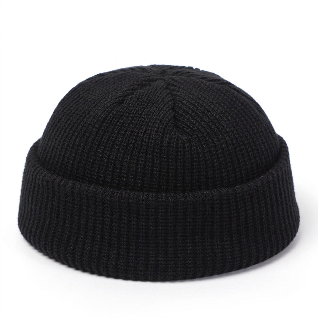 Docker Mütze Damen gestrickt – kurze Beanie – Vorderansicht