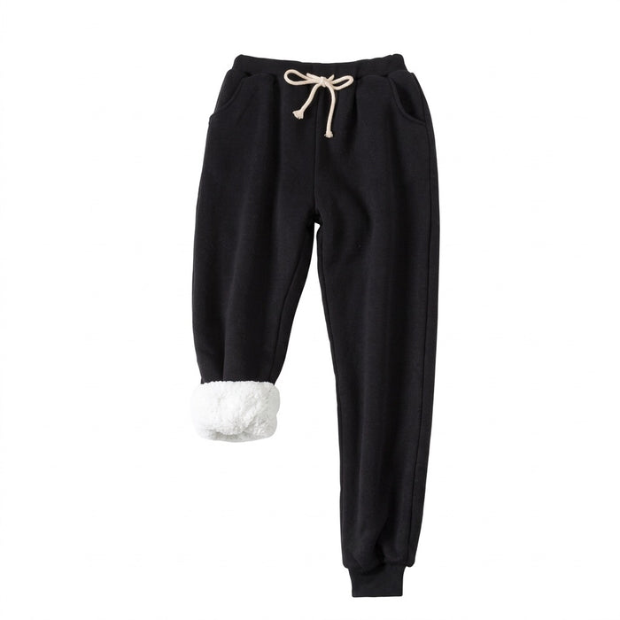 Jogginghose Damen mit Teddyfutter – warme Sweatpants – Vorderansicht