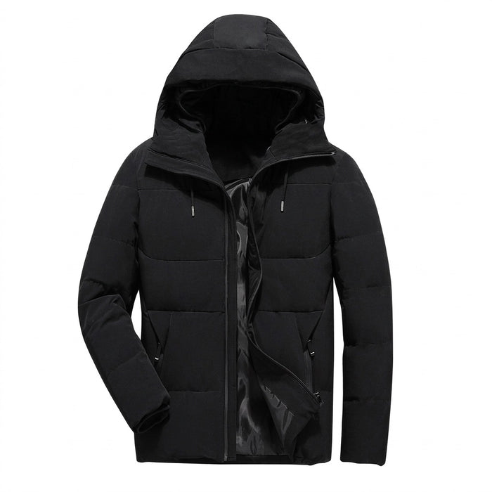 Wattierte Kapuzenjacke Herren – vielseitige Winterjacke – Vorderansicht