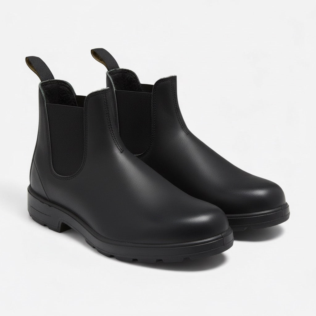 Chelsea Boots Herren gefüttert – Winterstiefeletten mit Profilsohle – Vorderansicht
