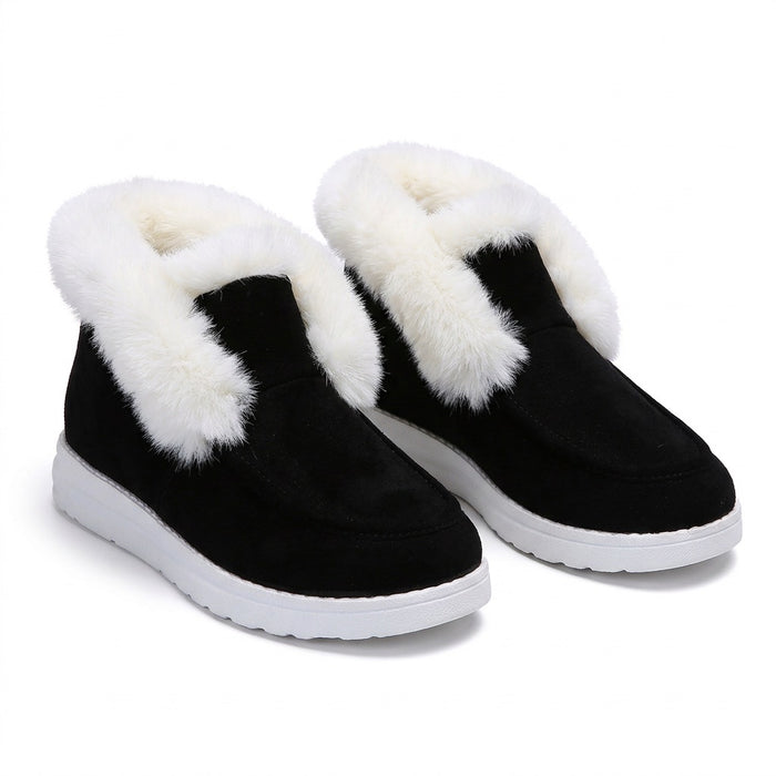 Winterstiefeletten Damen gefüttert – Snow Boots mit Plüschfutter – Vorderansicht