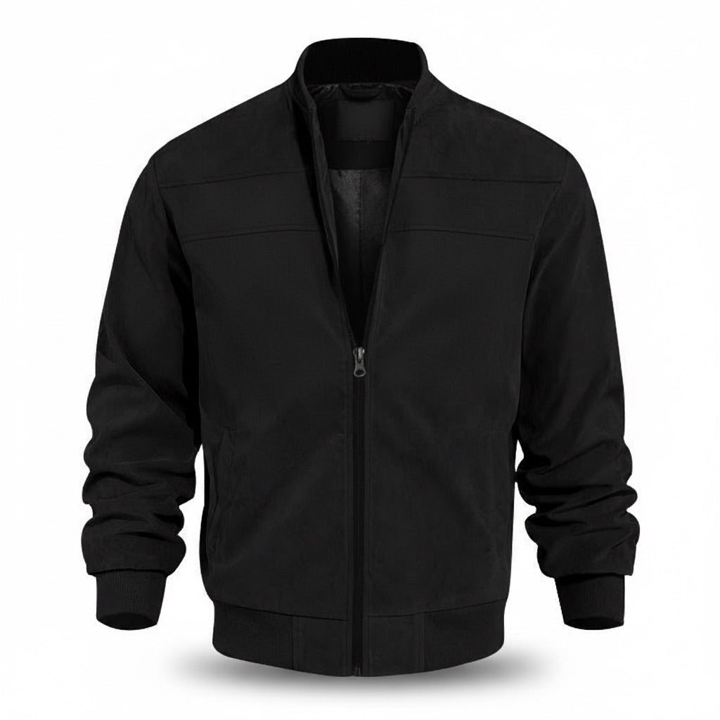 Blouson Herren in Wildlederoptik – mit Stehkragen – Vorderansicht