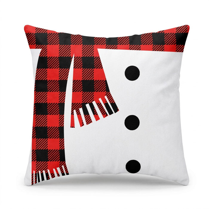 Kissenbezug Weihnachten 45 x 45 cm – Kissenhülle in Plüsch-Optik – Vorderansicht