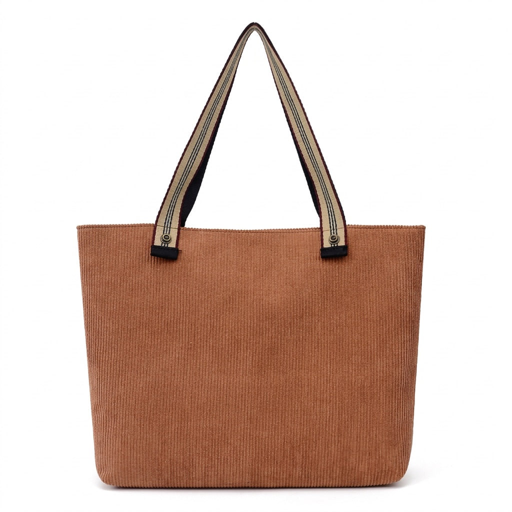 Stoff-Shopper Damen – Schultertasche im Casual-Look – Vorderansicht