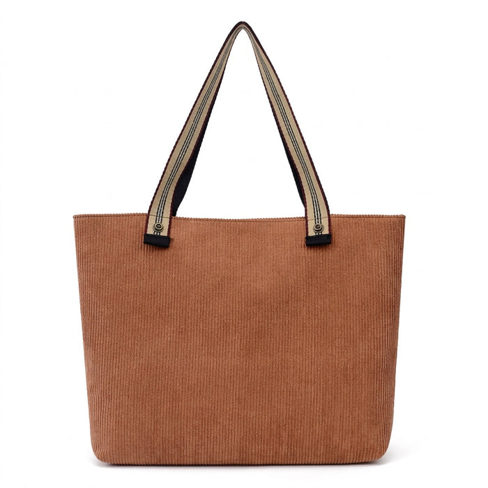 Stoff-Shopper Damen – Schultertasche im Casual-Look – Vorderansicht