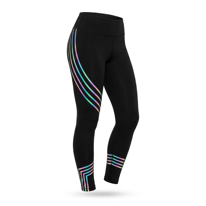 Sport Leggings Damen mit Reflektorstreifen – Fitnesshose für Training & Yoga – Vorderansicht
