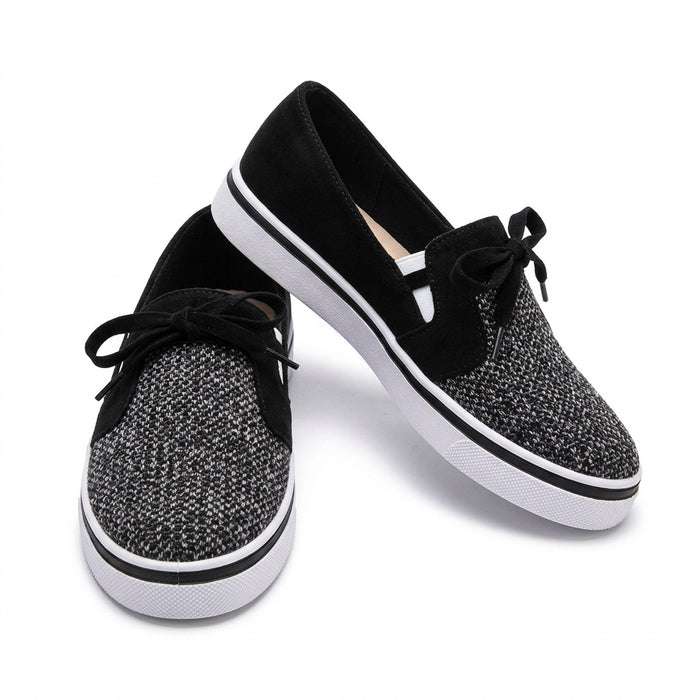 Canvas Sneaker Damen – flache Freizeitschuhe – Vorderansicht