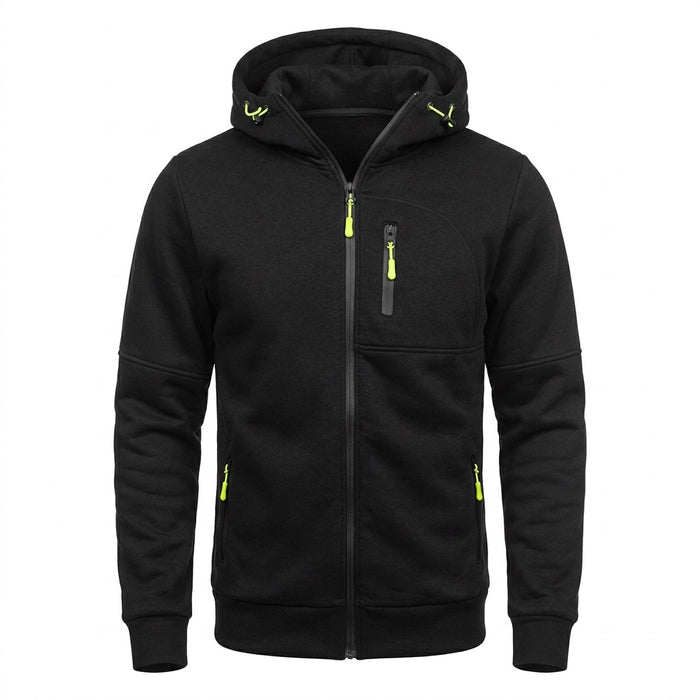 Sweatjacke Herren mit Kapuze – Kapuzenjacke mit Reißverschluss – Vorderansicht