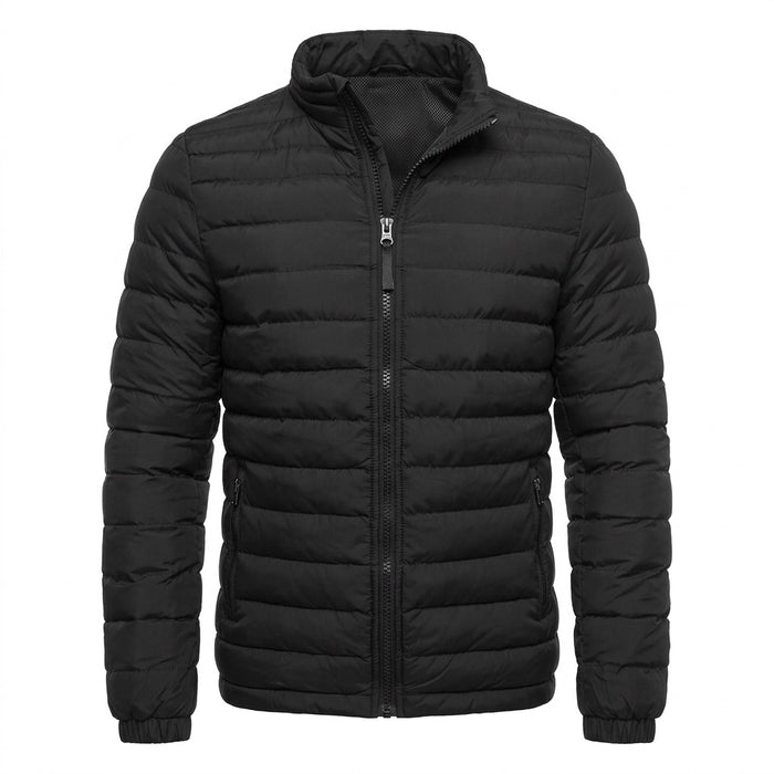 Steppjacke Herren mit Stehkragen – leichte Winterjacke – Vorderansicht