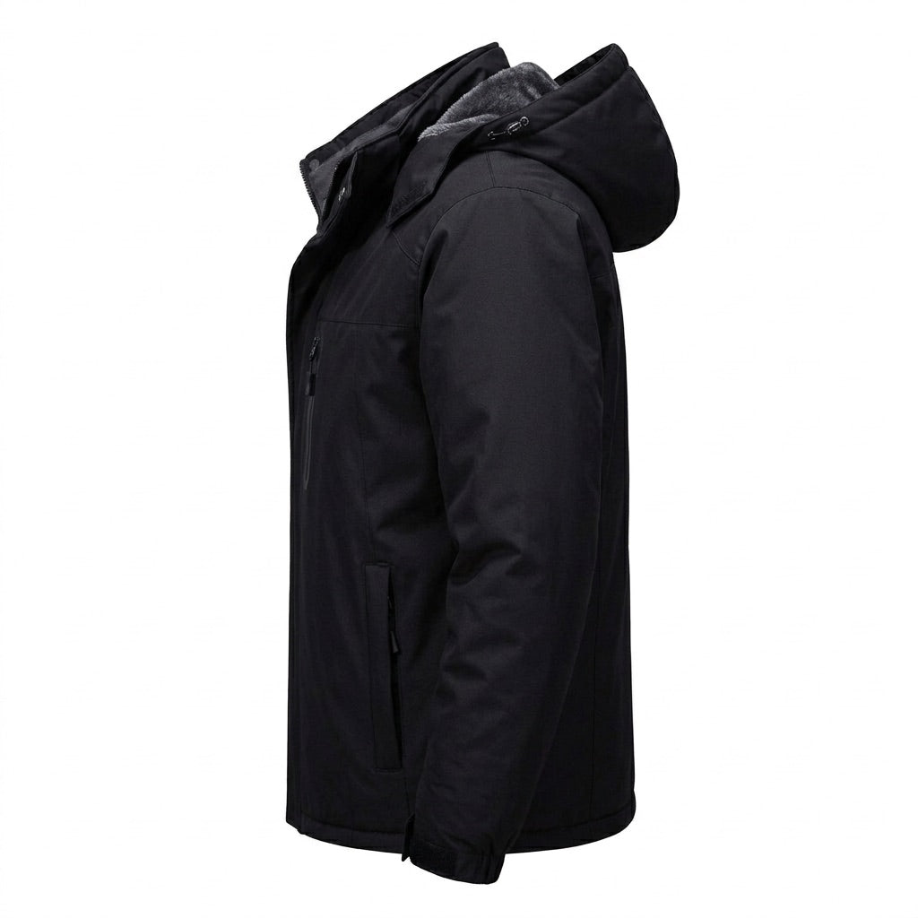Wasserabweisende Winterjacke mit Fleecefutter für Herren – Seitenansicht
