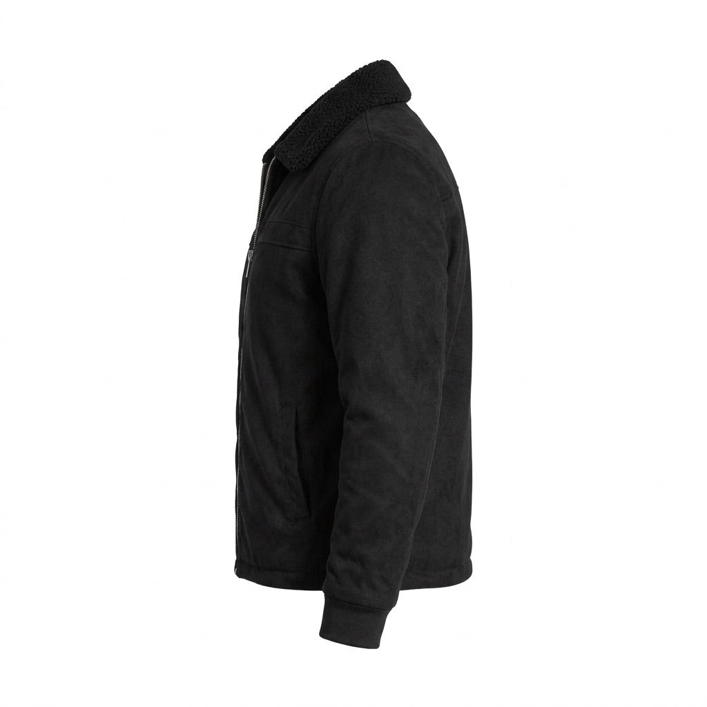 Herren Winterjacke mit Fleecekragen – Seitenansicht